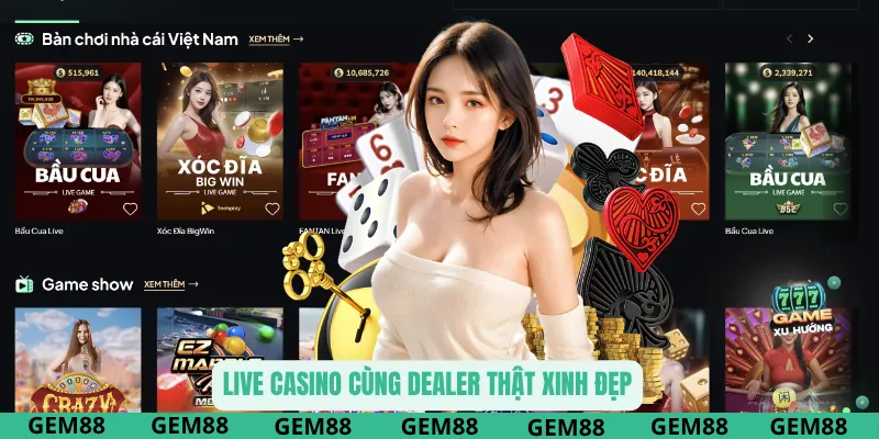 Gem88 là nhà cái sở hữu lượng dealer chất lượng nhất